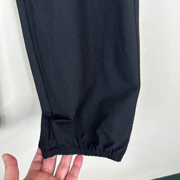 EILEEN FISHER Pants Size Small P Crepe Pull On Elastic Waist Black Pockets - Picture 4 of 9